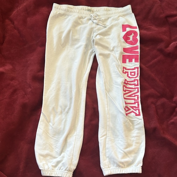 Vintage LOVE PINK Joggers Y2K RARE- White - Picture 8 of 10